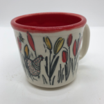 1-Karen C’s Mug with Chicken & Flowers